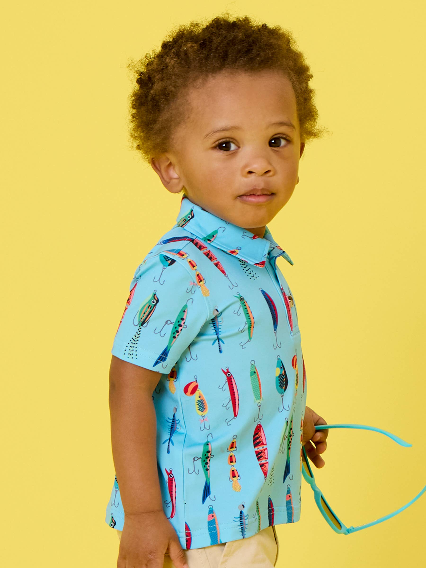 Boys Gone Fishin Knit Short Sleeve Performance Polo