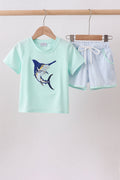 Mint Swordfish Applique Set