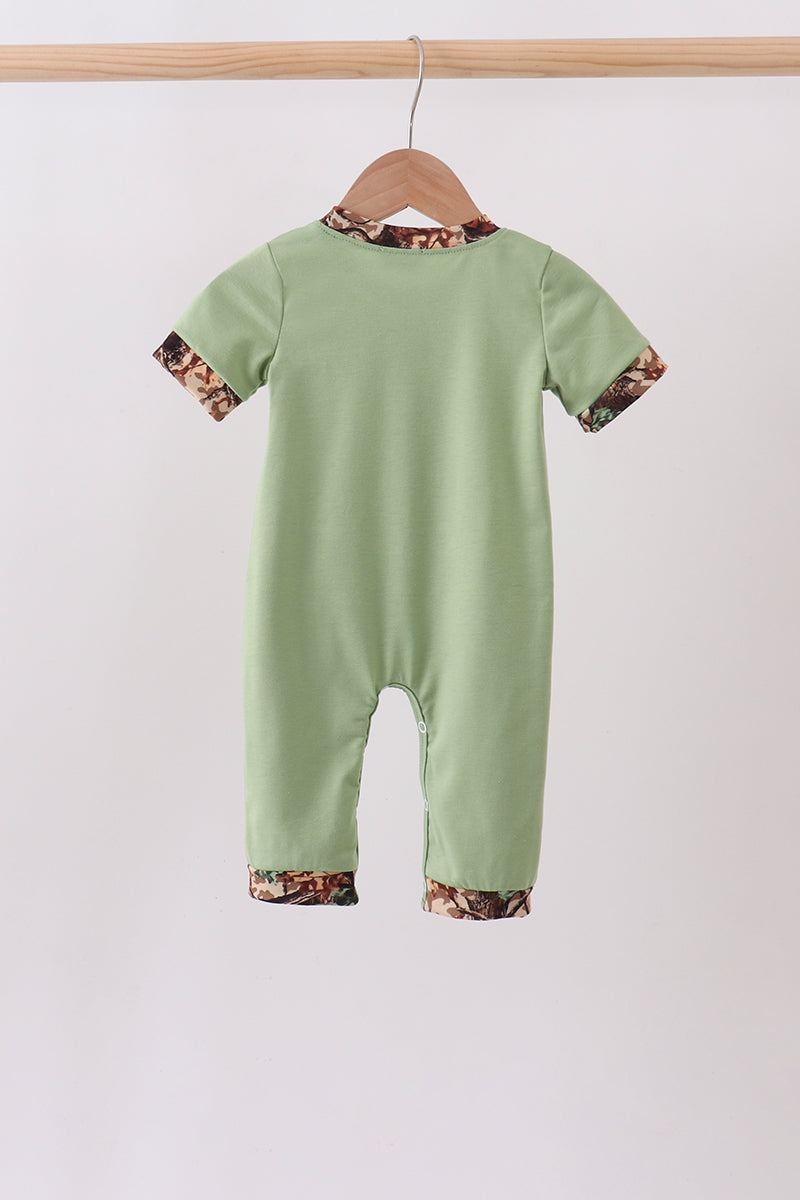 Green Hunting Print Romper