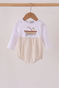 Khaki Puppy Fishing Embroidery Bubble