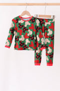 Red character bamboo pajama set