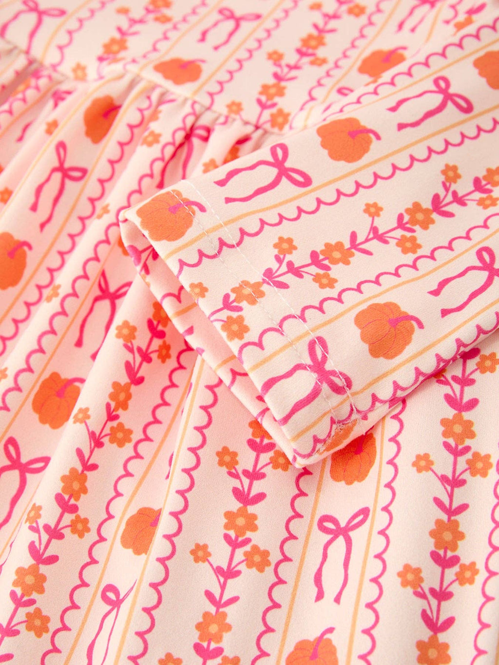 Halloween Thanksgiving Pumpkin Bow Pocket Girls Dress SHIPS AUGUST