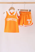 Orange Tennessee active shorts set