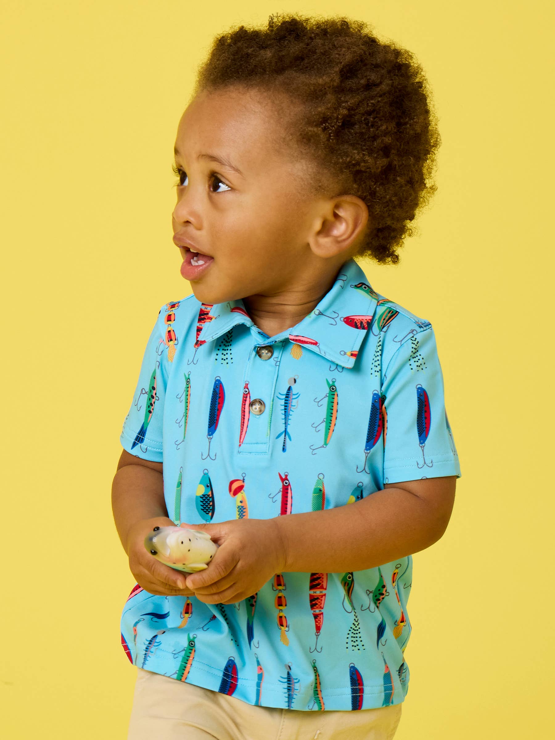 Boys Gone Fishin Knit Short Sleeve Performance Polo