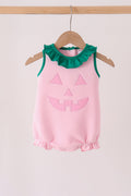 Pink Jack-O-Lantern applique bubble