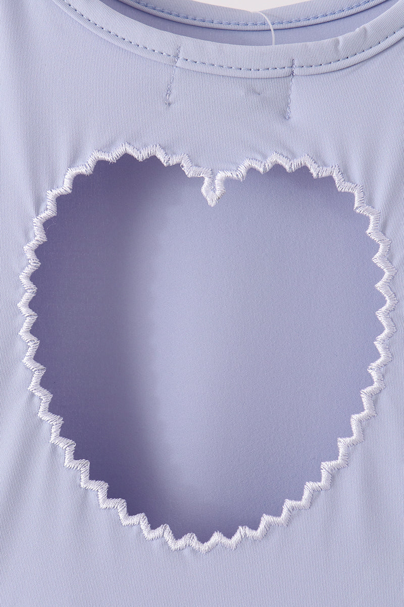 Dusty Blue Scalloped Dress