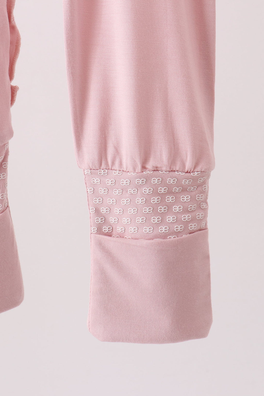 Pink ruffle zipper bamboo anti-slip romper