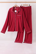 Burgundy bamboo mom pajama set