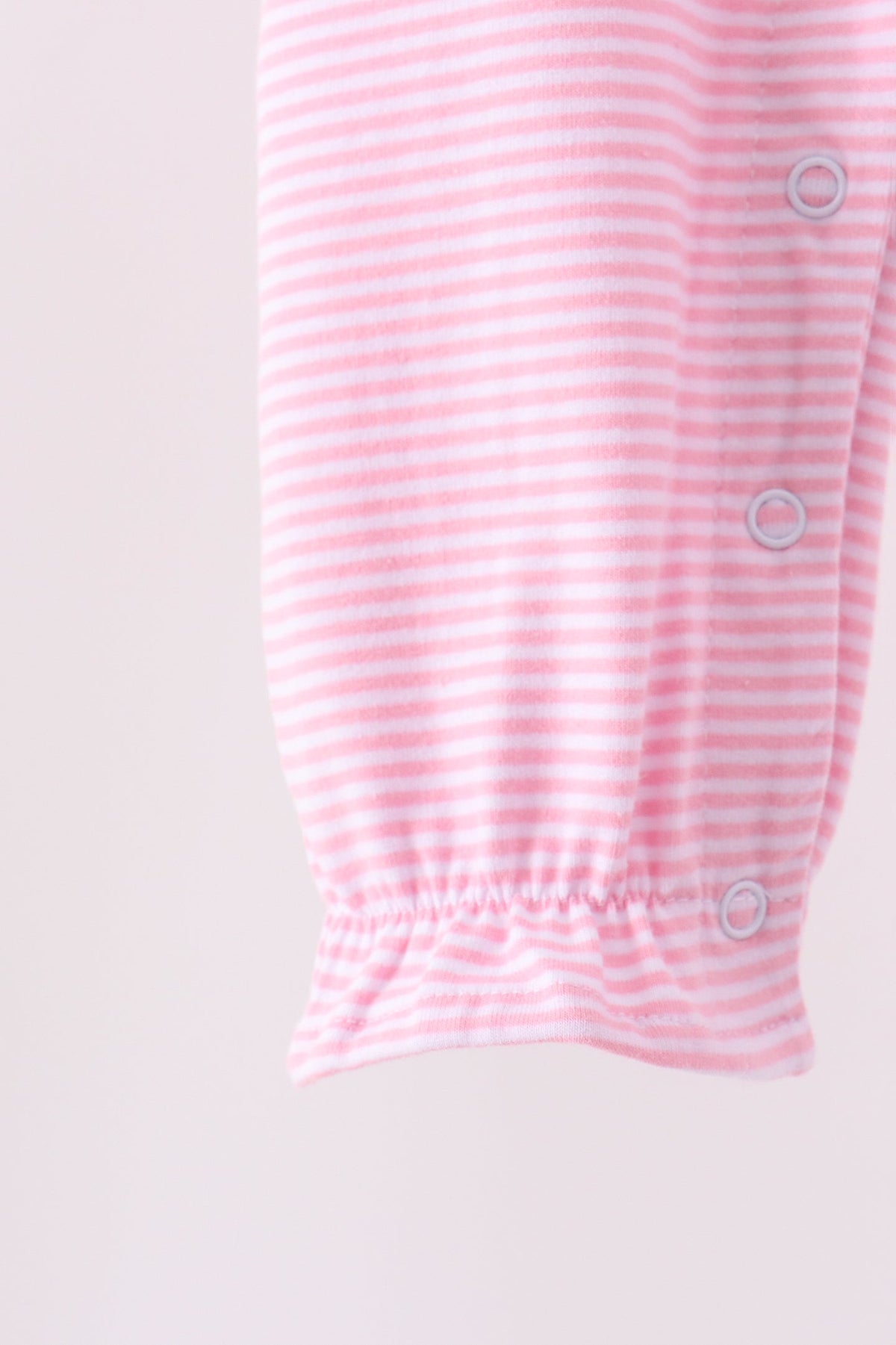 Pink turkey embroidery stripe romper