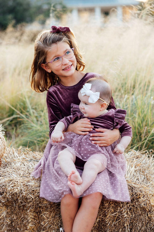 Amethyst Velvet Tutu Bodysuit