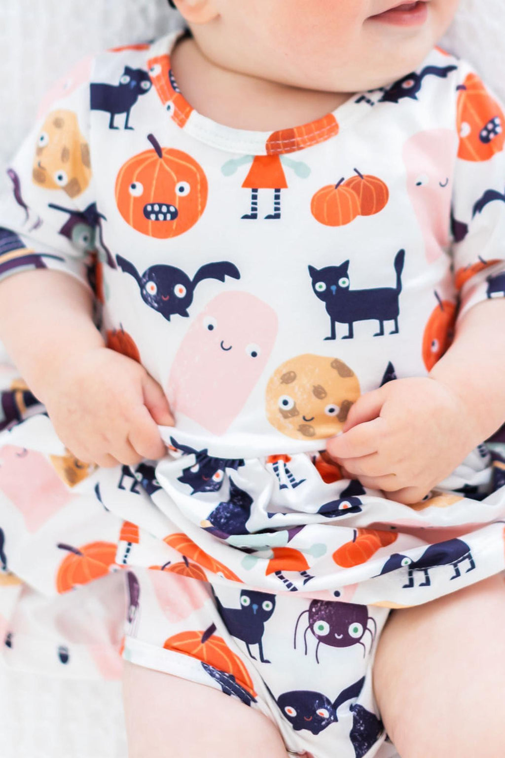 SALE Boo Crew 3/4 Sleeve Twirl Bodysuit
