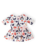 SALE Boo Crew 3/4 Sleeve Twirl Bodysuit