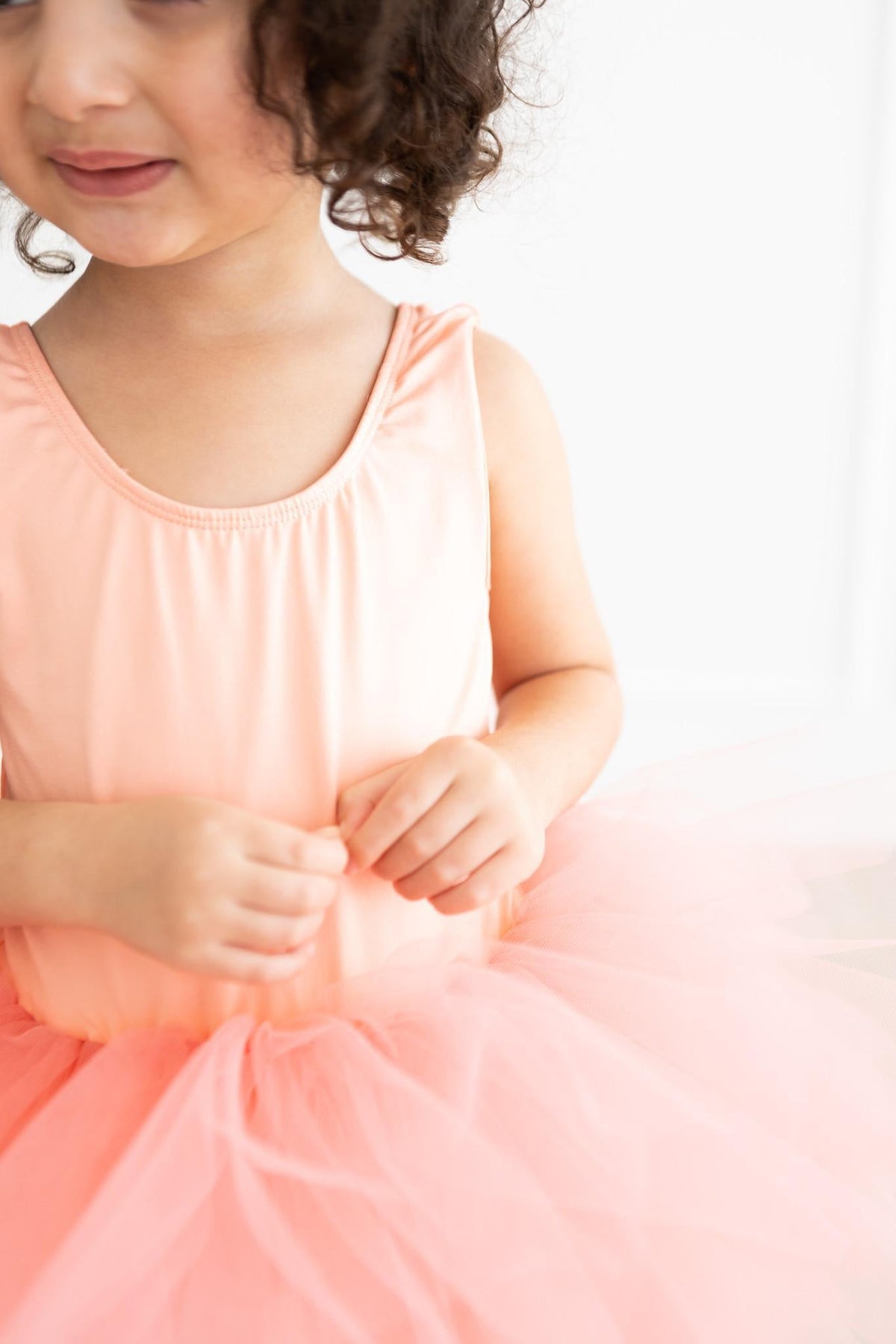 SALE Bright Peach Tank Tutu Leotard