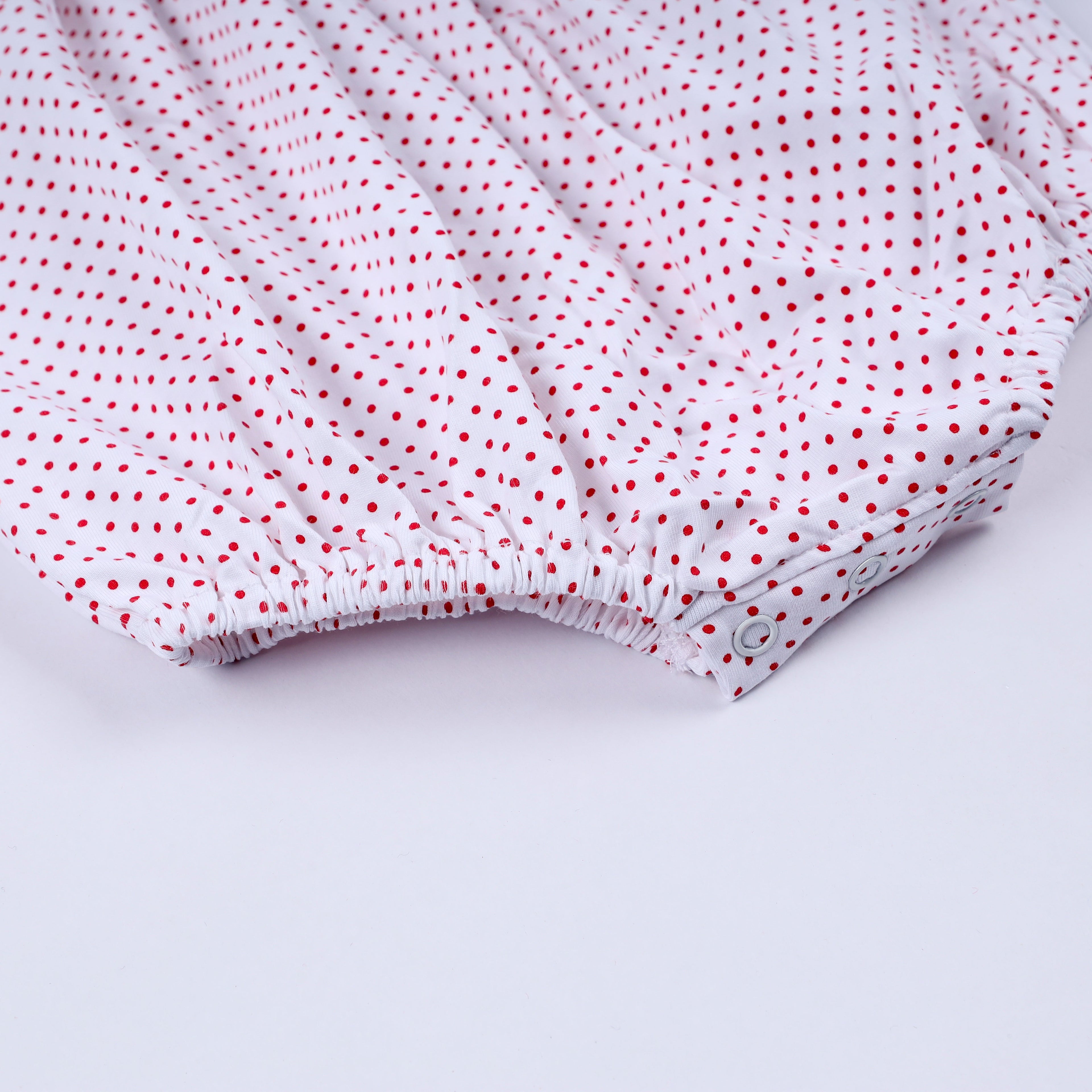 Red gingerbread hand smocked bubble
