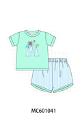 Green Castle Applique Set