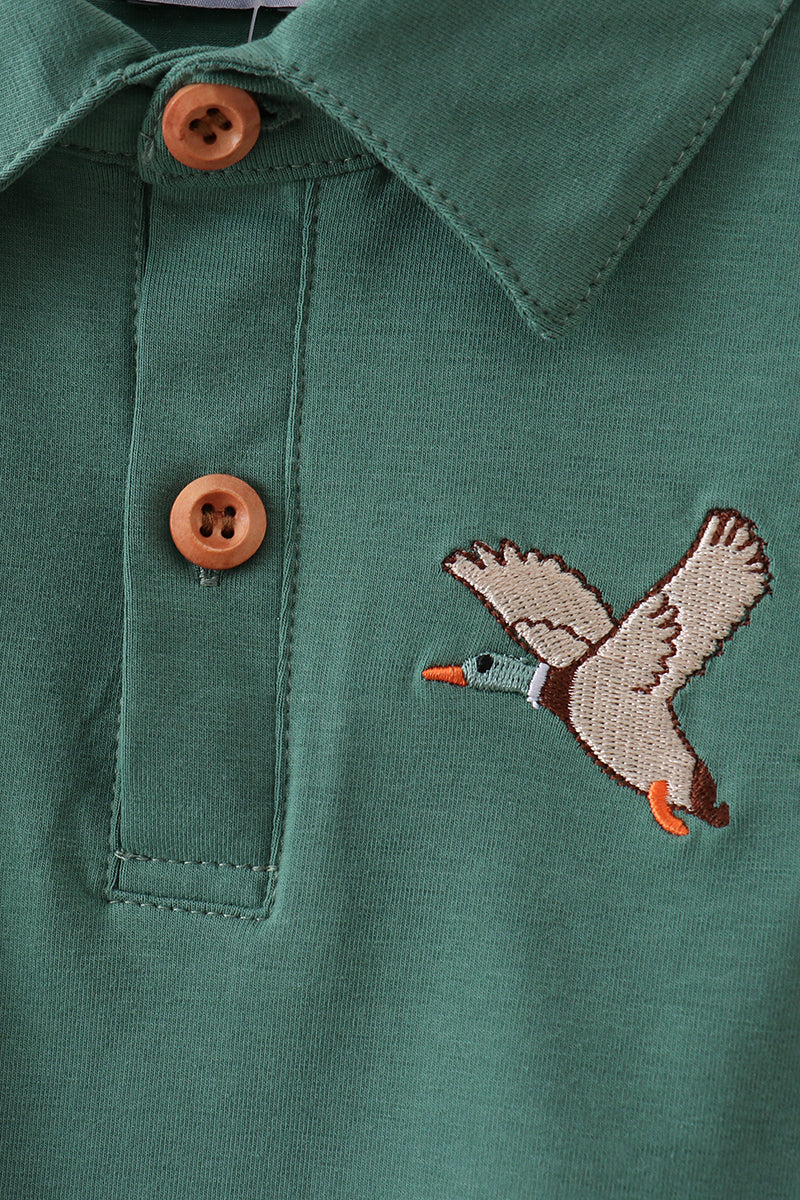 Green Mallard Embroidered Shirt
