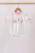 Pink Carousel Embroidered Bubble