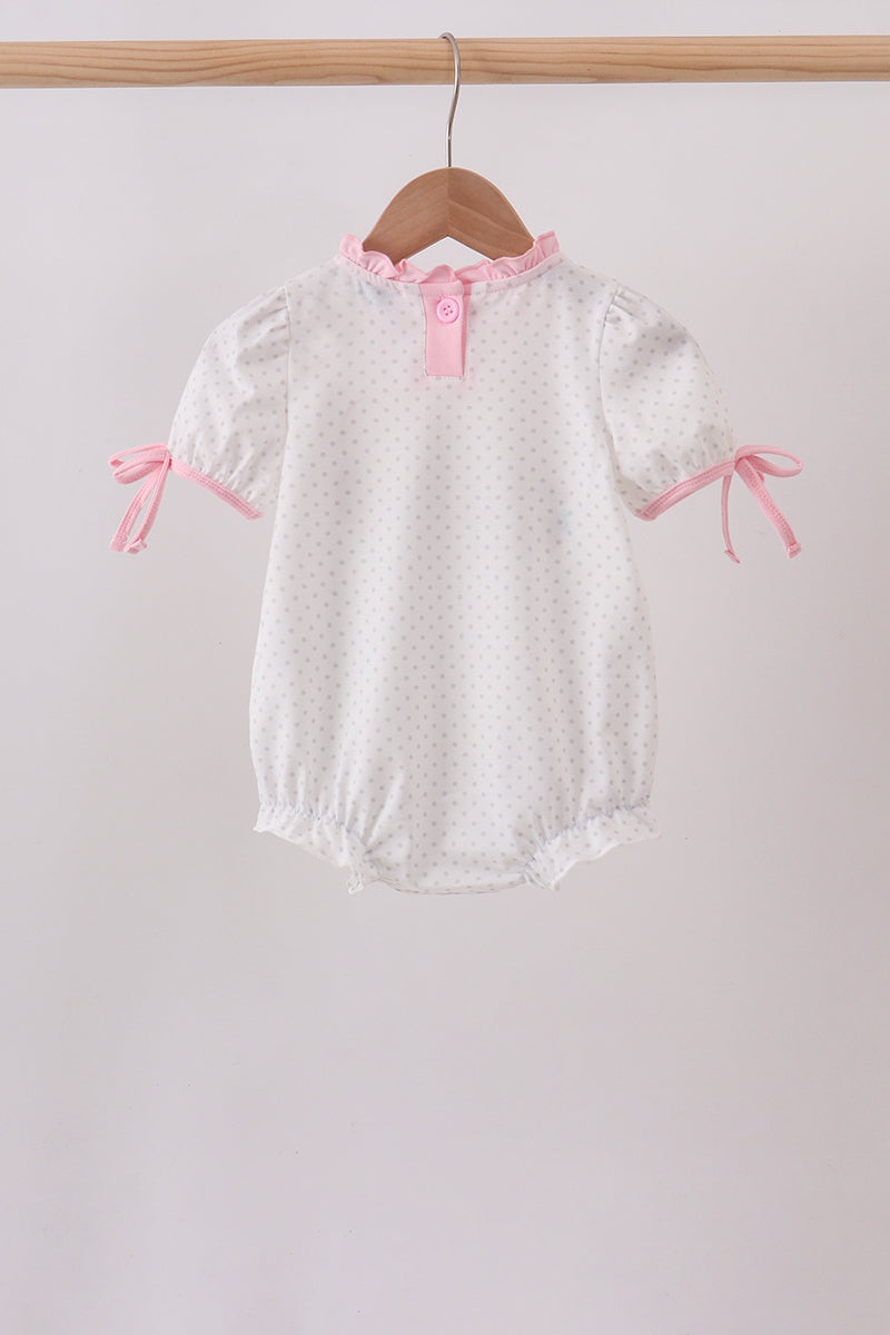 Pink Carousel Embroidered Bubble
