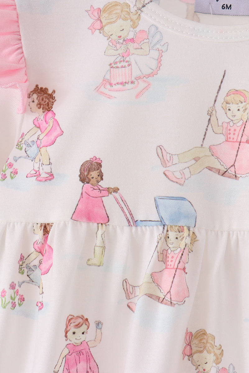 Pink all day adventure ruffle bubble