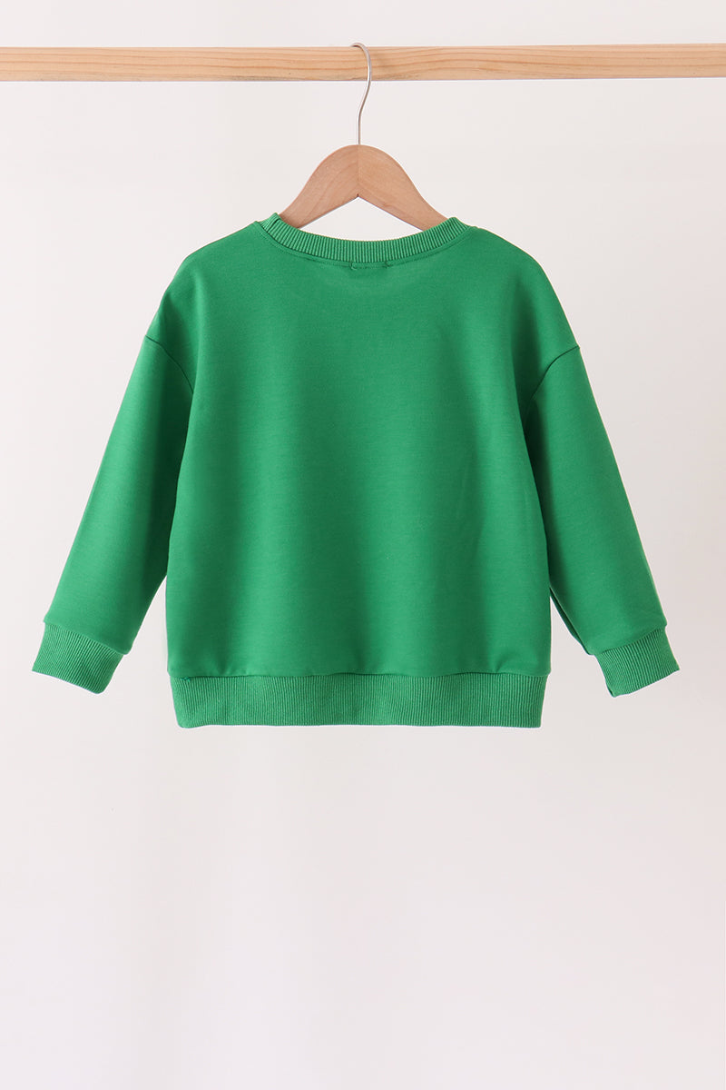 Green Holly Jolly French Knot Top
