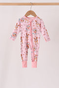 Pink bluey bamboo romper