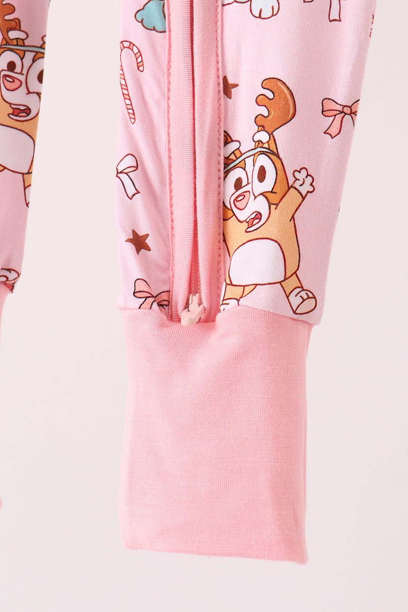 Pink bluey bamboo romper