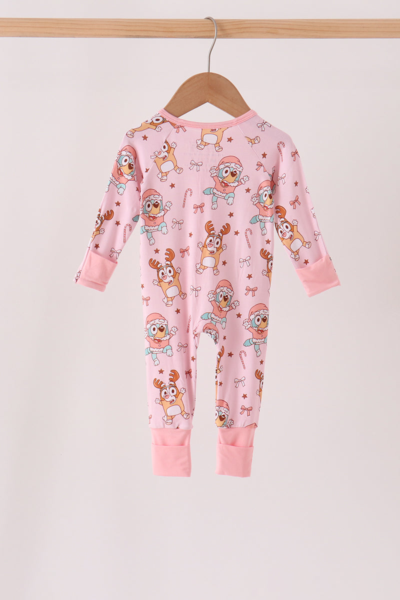 Pink bluey bamboo romper
