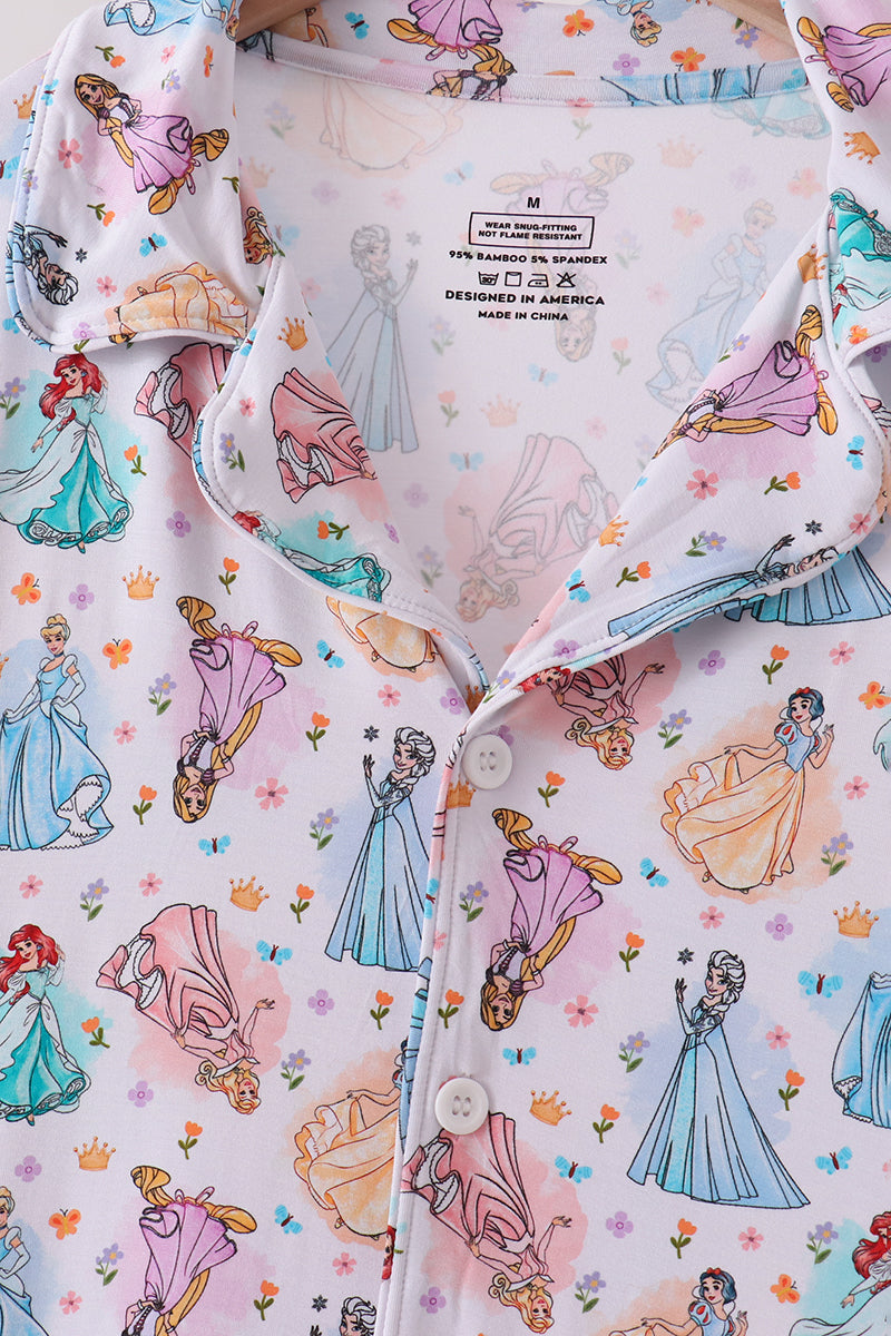 Blue princess bamboo mom gown