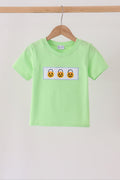 Green Jack-O-Lantern embroidery top