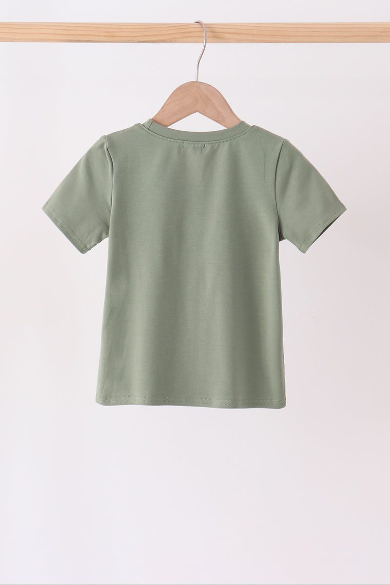 Green pumpkin french knot top