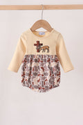 Khaki camoufalge cross deer embroidery bubble