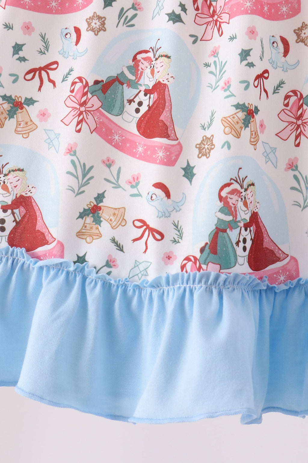 Blue frozen ruffle dress
