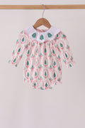 Pink Christmas Tree Embroidery Bubble