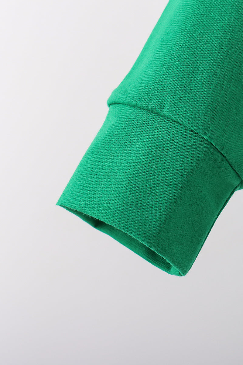 Green Santa Embroidery Pants Set