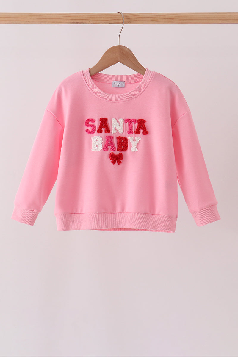 Pink Santa Baby French Knot Mom&me Top