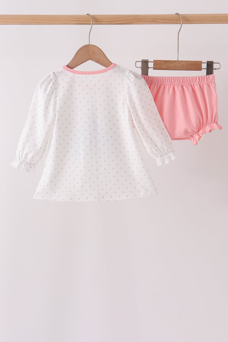 Pink Castle Applique Bloomer Set