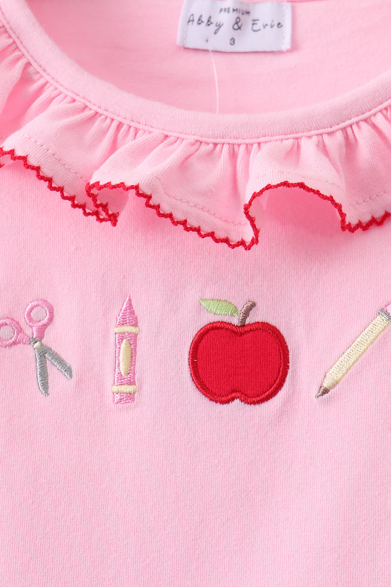Pink Apple Embroidery Set