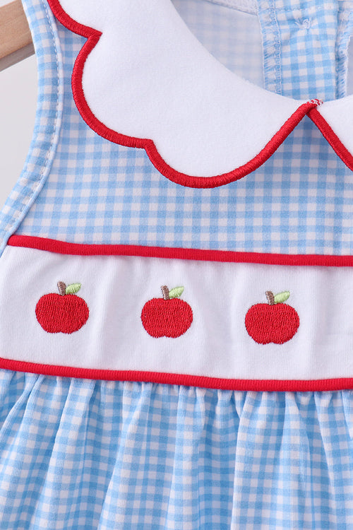 Blue Apple Smocked Dress