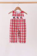 Red christmas tree truck embroidery plaid jonjon