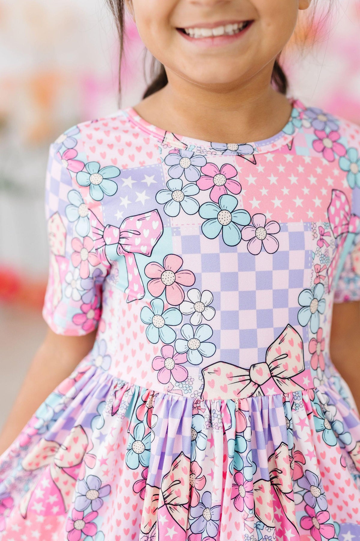 SALE Patchwork Princess S/S Pocket Twirl Dress
