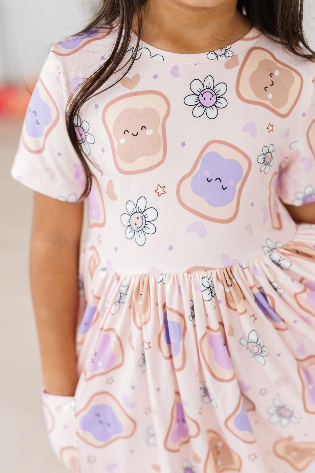 SALE Peanut Butter Jelly Time S/S Pocket Twirl Dress