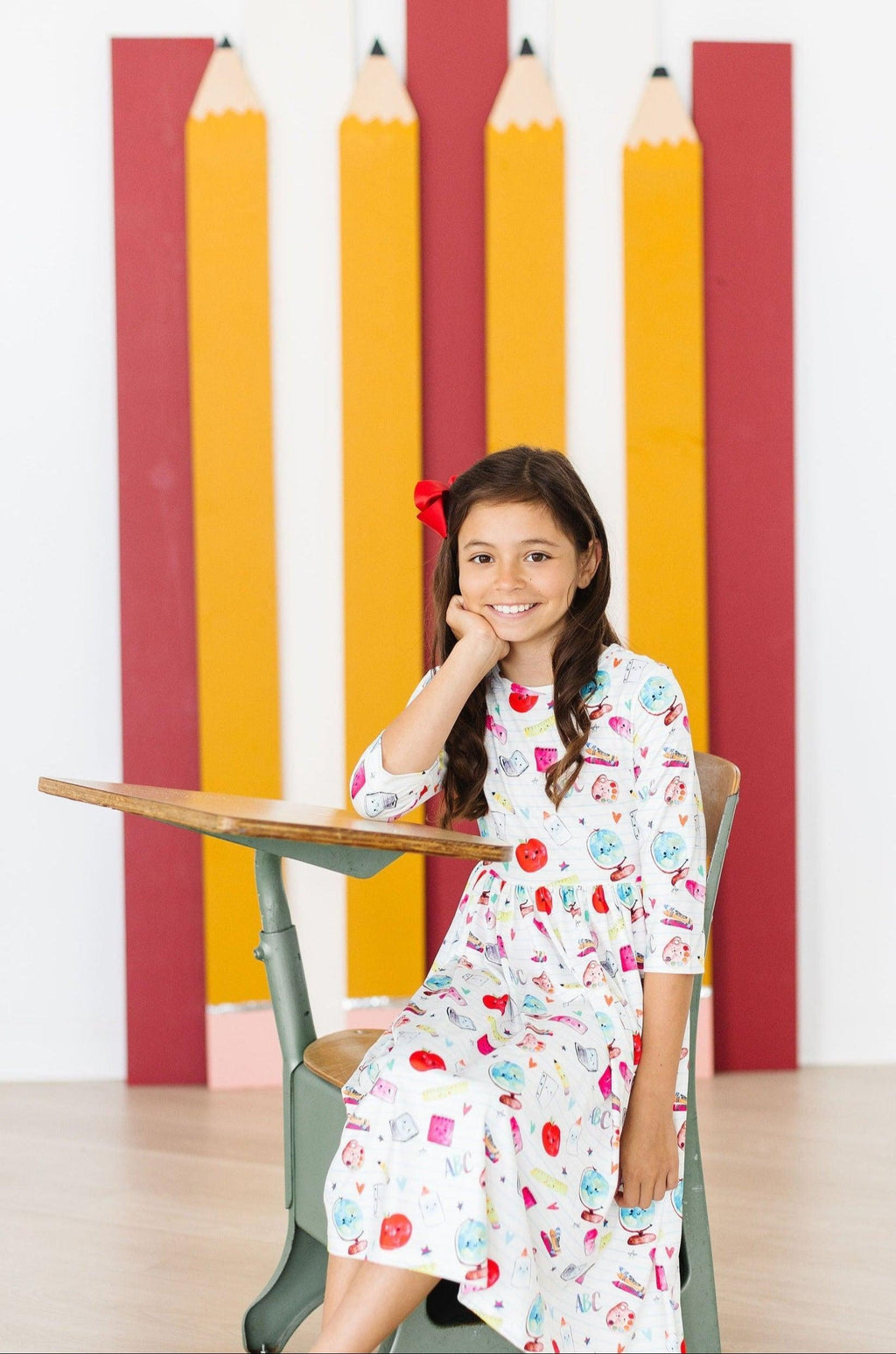 SALE Smarty Pants 3/4 Sleeve Pocket Twirl Dress