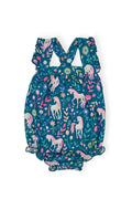 SALE Wish Upon a Unicorn Ruffle Cross Back Romper