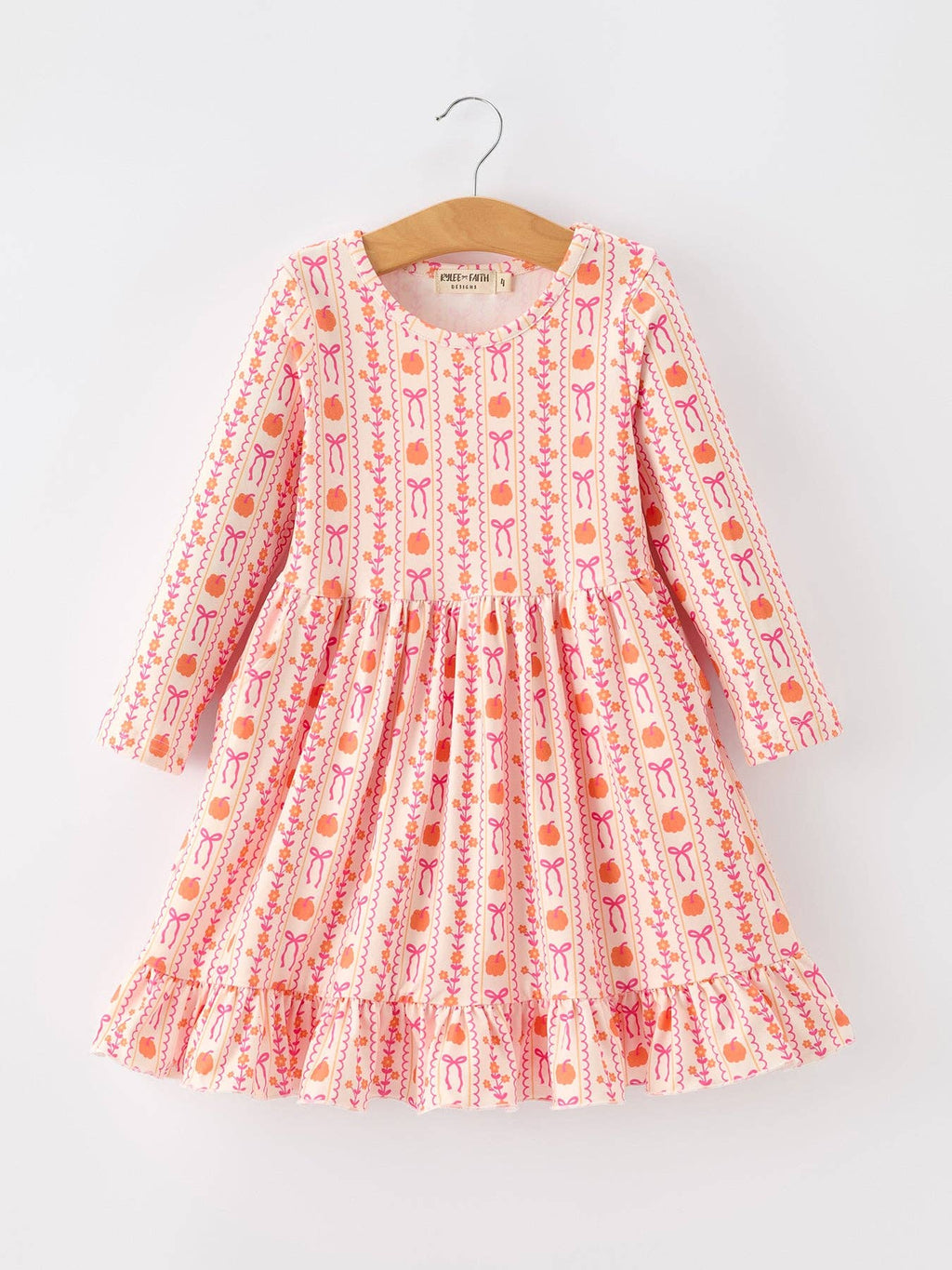 Halloween Thanksgiving Pumpkin Bow Pocket Girls Dress SHIPS AUGUST