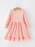 Halloween Thanksgiving Pumpkin Bow Pocket Girls Dress SHIPS AUGUST