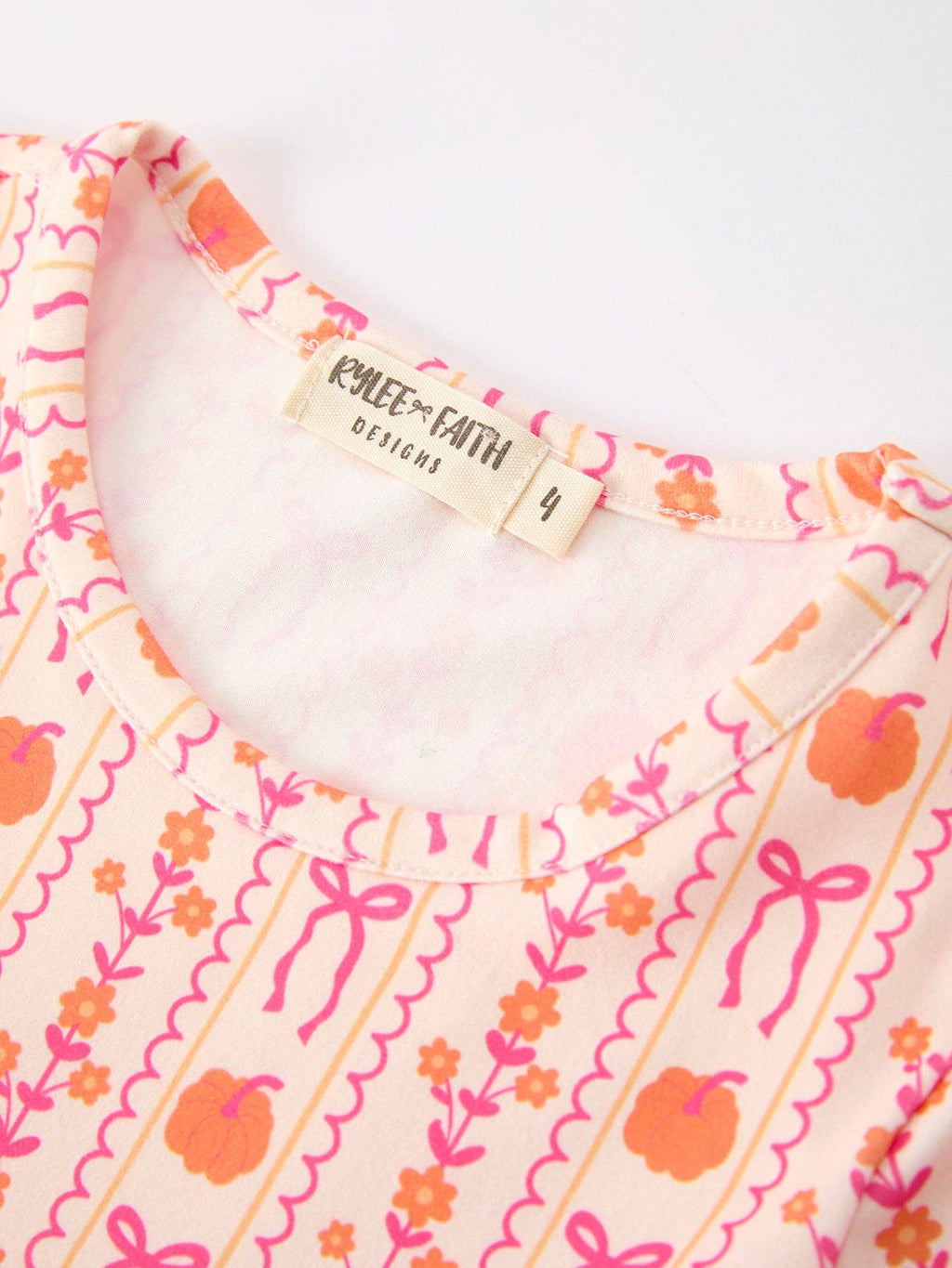 Halloween Thanksgiving Pumpkin Bow Pocket Girls Dress SHIPS AUGUST