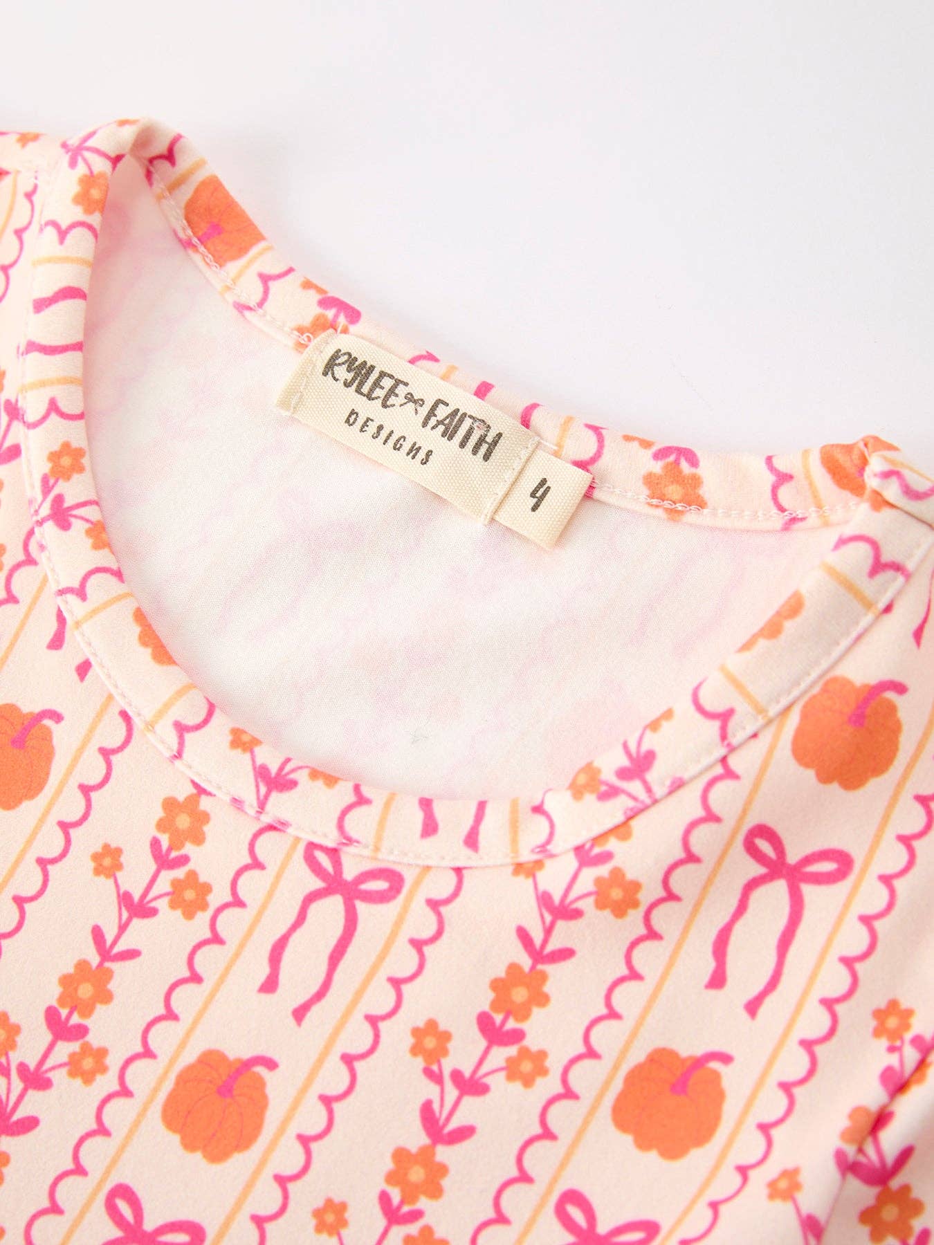 Halloween Thanksgiving Pumpkin Bow Pocket Girls Dress SHIPS AUGUST