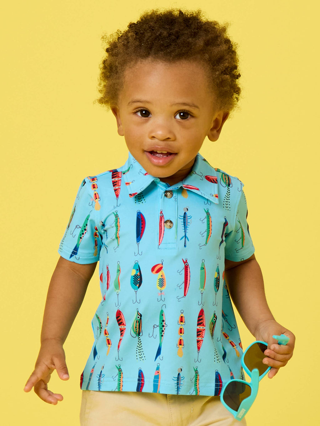 Boys Gone Fishin Knit Short Sleeve Performance Polo