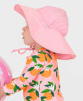Kids Pink Sun Protective Hat