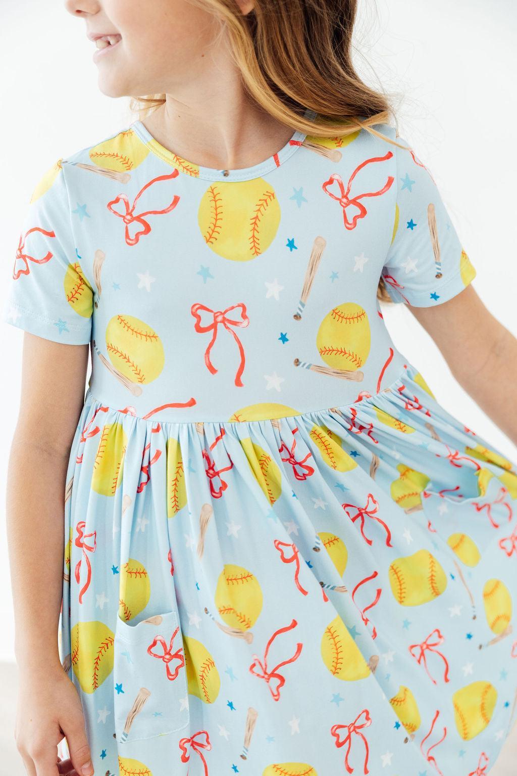 SALE Softball Sweetie S/S Pocket Twirl Dress